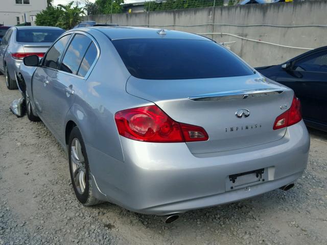 JN1DV6AP4CM700542 - 2012 INFINITI G25 BASE SILVER photo 3