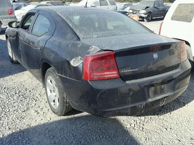 2B3KA43R38H102117 - 2008 DODGE CHARGER BLACK photo 3