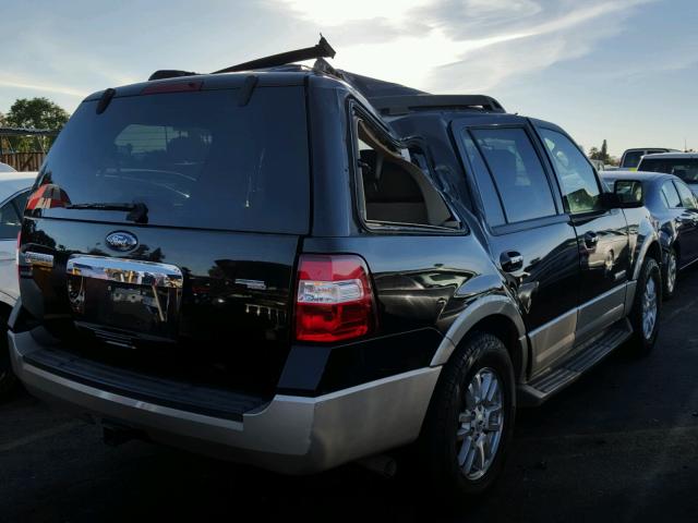 1FMFU17517LA64431 - 2007 FORD EXPEDITION BLACK photo 4