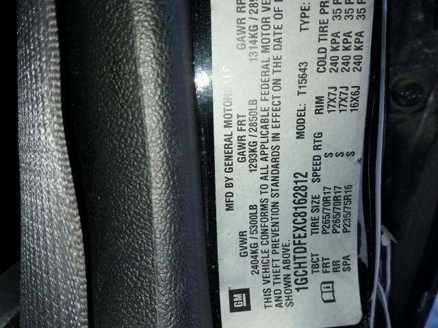 1GCHTDFEXC8162812 - 2012 CHEVROLET COLORADO L BLACK photo 10