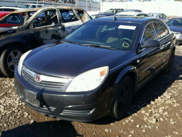 1G8ZS57N08F224825 - 2008 SATURN AURA XE BLACK photo 2