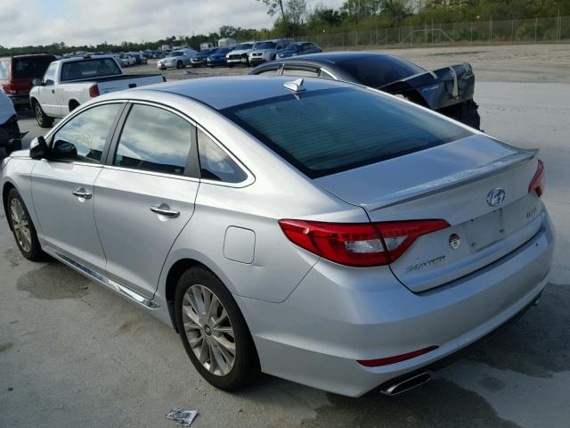 5NPE34AF9FH017933 - 2015 HYUNDAI SONATA SPO GRAY photo 3