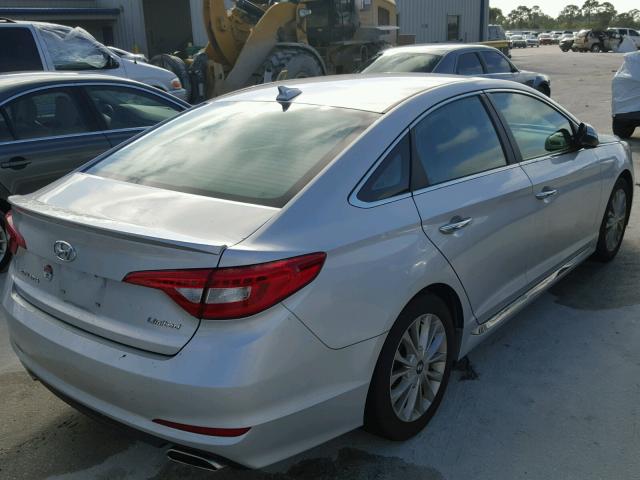 5NPE34AF9FH017933 - 2015 HYUNDAI SONATA SPO GRAY photo 4