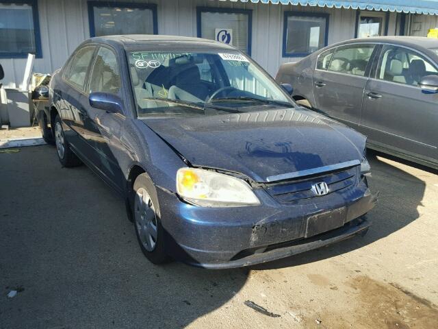 1HGES26872L081199 - 2002 HONDA CIVIC EX BLUE photo 1