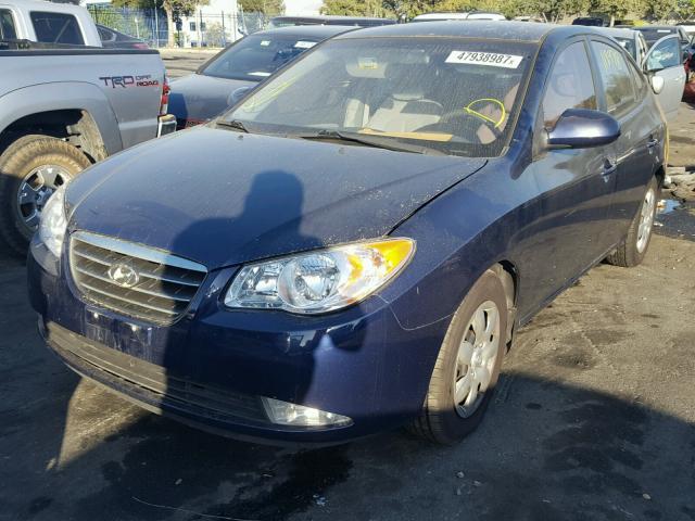 KMHDU46DX7U227475 - 2007 HYUNDAI ELANTRA GL BLUE photo 2