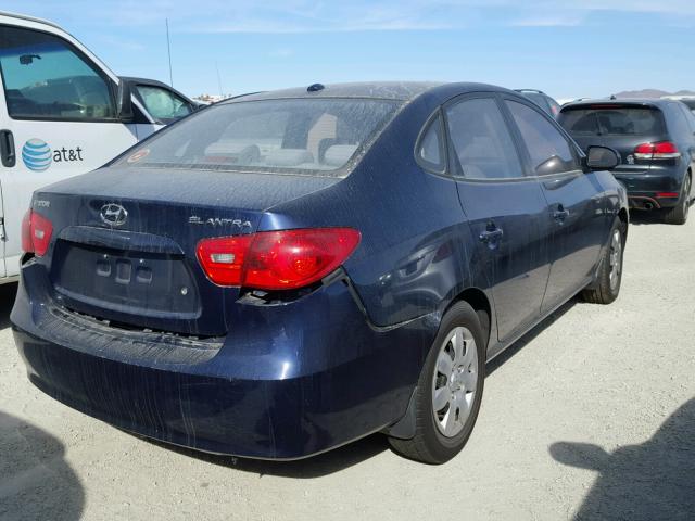 KMHDU46DX7U227475 - 2007 HYUNDAI ELANTRA GL BLUE photo 4