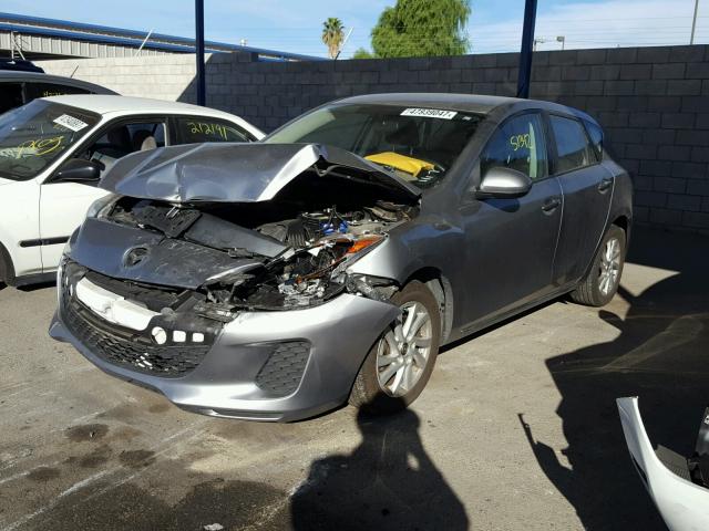 JM1BL1L80D1706618 - 2013 MAZDA 3 I GRAY photo 2