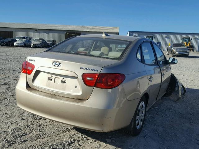 KMHDU46D59U746131 - 2009 HYUNDAI ELANTRA GL GOLD photo 4