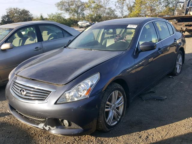 JN1CV6AR6DM751510 - 2013 INFINITI G37 GRAY photo 2