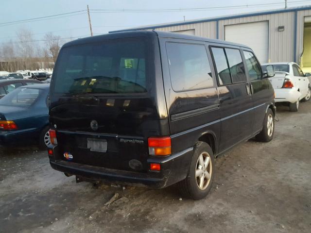 WV2KB47061H155351 - 2001 VOLKSWAGEN EUROVAN GL BLACK photo 4