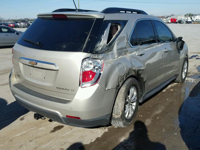 2GNALCEKXG1159072 - 2016 CHEVROLET EQUINOX LT GOLD photo 4