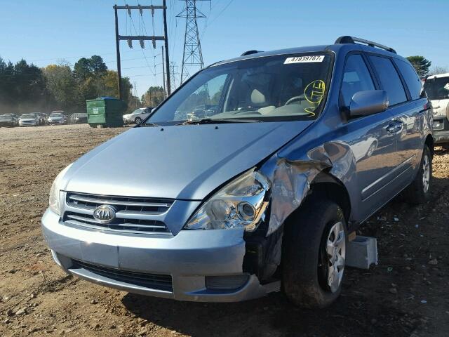 KNDMB233286230712 - 2008 KIA SEDONA EX BLUE photo 2