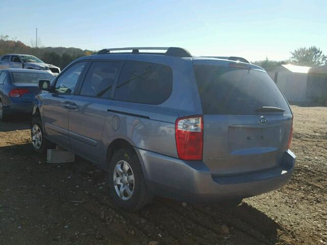 KNDMB233286230712 - 2008 KIA SEDONA EX BLUE photo 3