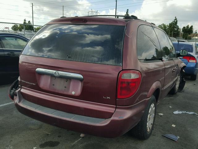 2C4GP44311R183471 - 2001 CHRYSLER TOWN & COU MAROON photo 4