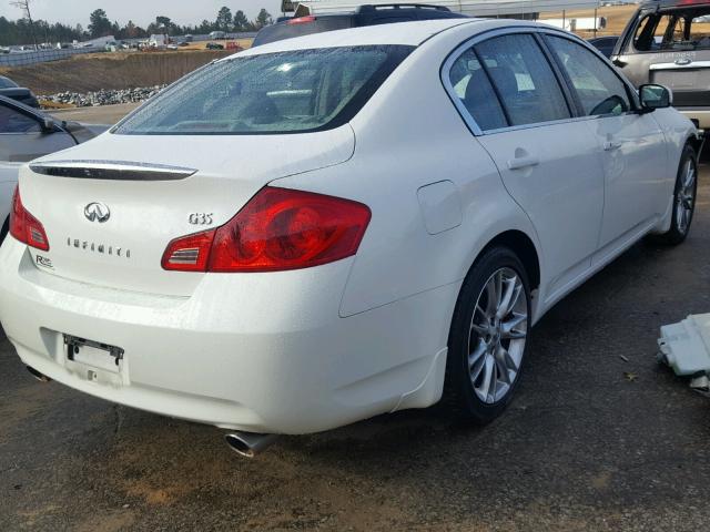 JNKBV61E87M700454 - 2007 INFINITI G35 WHITE photo 4