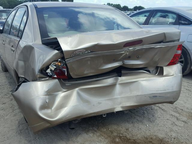 1G1ZS58F58F114052 - 2008 CHEVROLET MALIBU LS 棕色 照片 9