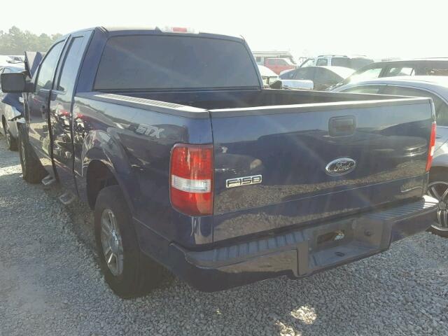 1FTRX12W28FB88796 - 2008 FORD F150 BLUE photo 3