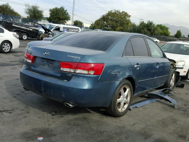 5NPEU46F26H093354 - 2006 HYUNDAI SONATA GLS BLUE photo 4