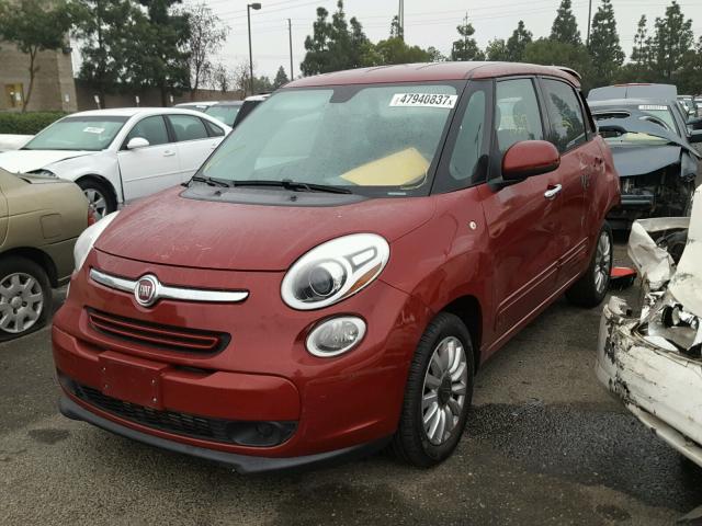 ZFBCFABH5EZ020593 - 2014 FIAT 500L EASY RED photo 2