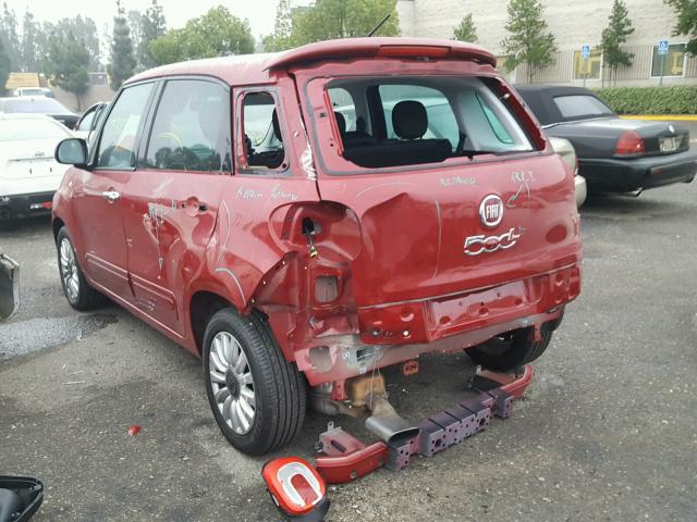 ZFBCFABH5EZ020593 - 2014 FIAT 500L EASY RED photo 3