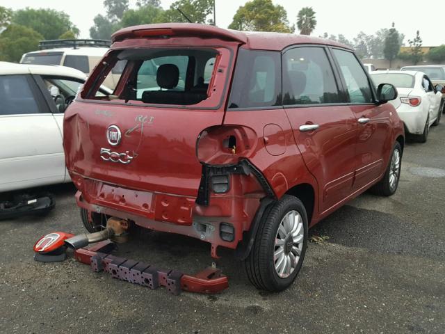 ZFBCFABH5EZ020593 - 2014 FIAT 500L EASY RED photo 4