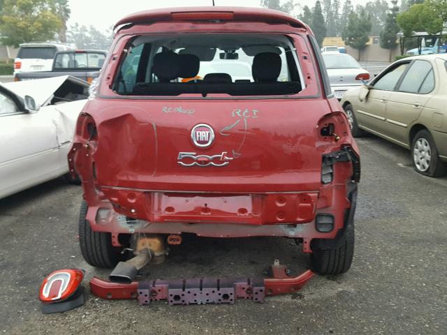 ZFBCFABH5EZ020593 - 2014 FIAT 500L EASY RED photo 9