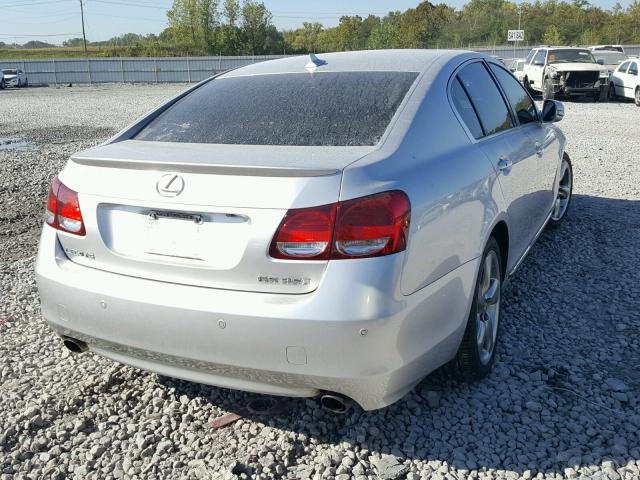 JTHBE96S180036345 - 2008 LEXUS GS 350 SILVER photo 4