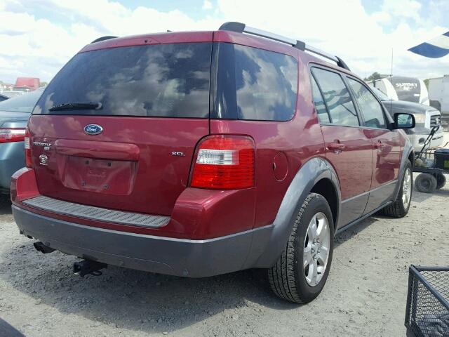1FMDK05167GA27651 - 2007 FORD FREESTYLE RED photo 4