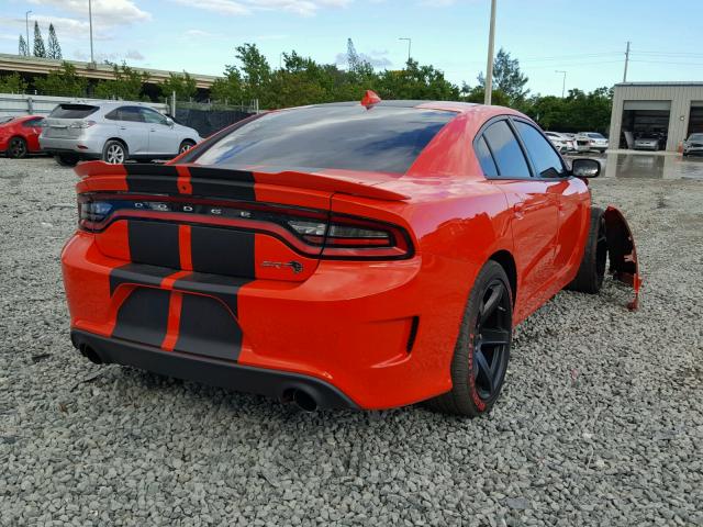 2C3CDXL9XHH669330 - 2017 DODGE CHARGER SR ORANGE photo 4