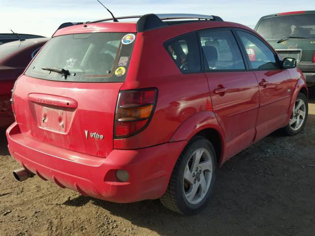 5Y2SL64844Z427735 - 2004 PONTIAC VIBE RED photo 4