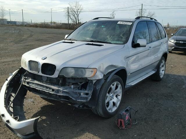 5UXFB33513LH41078 - 2003 BMW X5 4.4I SILVER photo 2