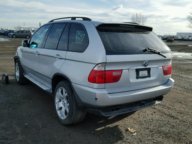 5UXFB33513LH41078 - 2003 BMW X5 4.4I SILVER photo 3