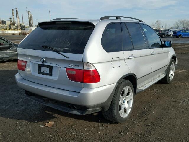 5UXFB33513LH41078 - 2003 BMW X5 4.4I SILVER photo 4