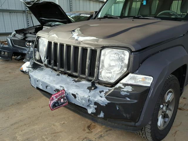 1J8GN28K48W192851 - 2008 JEEP LIBERTY SP BLACK photo 9