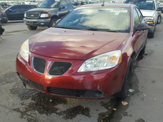 1G2ZG57B184121474 - 2008 PONTIAC G6 BASE RED photo 2