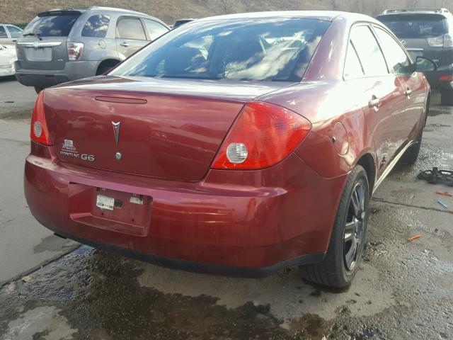 1G2ZG57B184121474 - 2008 PONTIAC G6 BASE RED photo 4