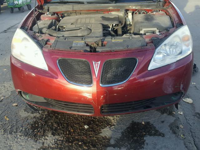 1G2ZG57B184121474 - 2008 PONTIAC G6 BASE RED photo 7