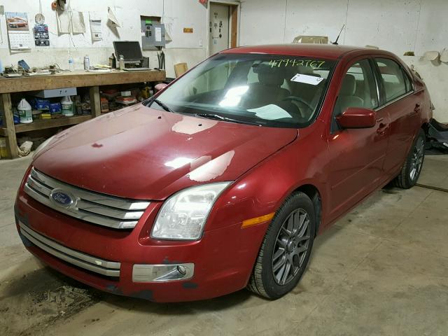 3FAHP081X8R200266 - 2008 FORD FUSION SEL RED photo 2