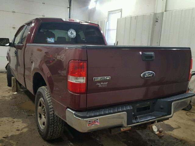 1FTRX14W26NA14131 - 2006 FORD F150 MAROON photo 3