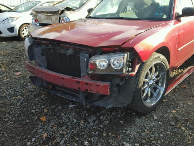 2B3KA43D49H570928 - 2009 DODGE CHARGER RED photo 9