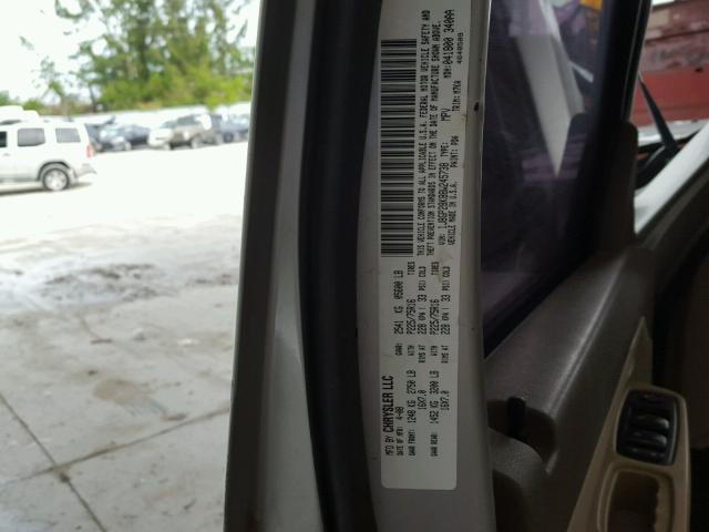 1J8GP28K88W245738 - 2008 JEEP LIBERTY SP GRAY photo 10