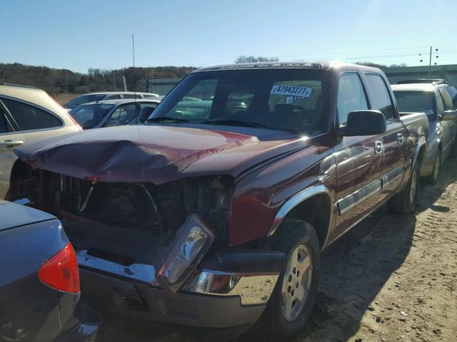 2GCEK13T351353081 - 2005 CHEVROLET SILVERADO BURGUNDY photo 2