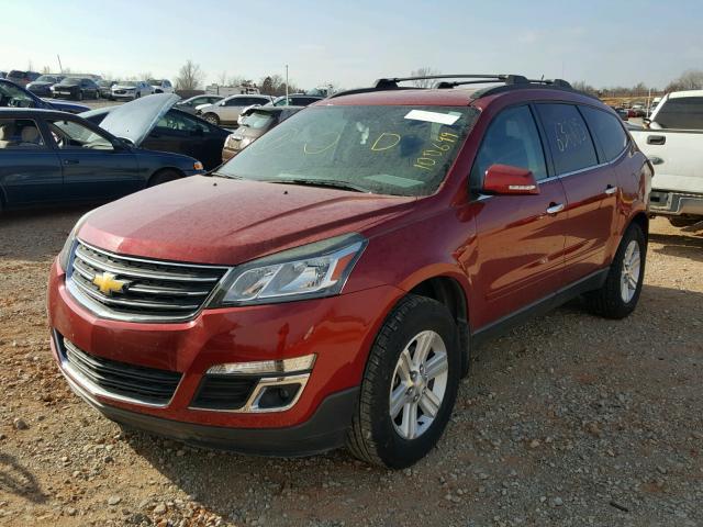 1GNKRJKD3DJ100699 - 2013 CHEVROLET TRAVERSE L RED photo 2