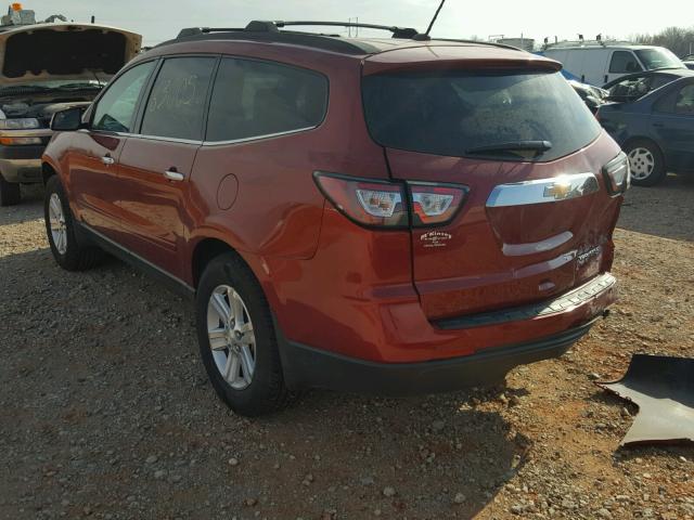 1GNKRJKD3DJ100699 - 2013 CHEVROLET TRAVERSE L RED photo 3