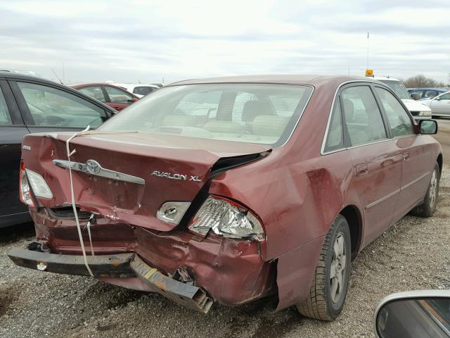 4T1BF28B32U226842 - 2002 TOYOTA AVALON XL BURGUNDY photo 4