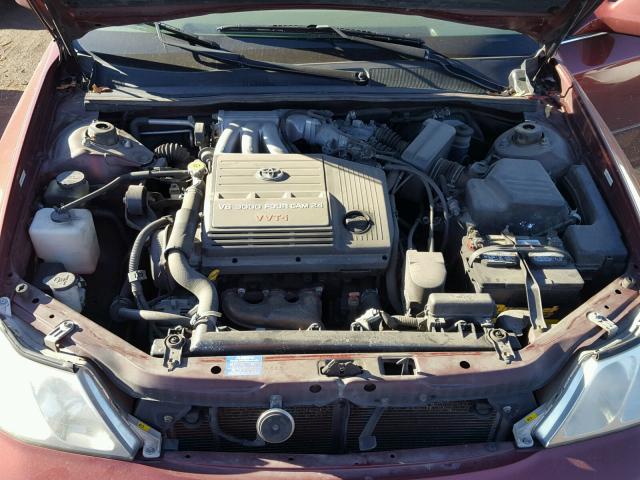 4T1BF28B32U226842 - 2002 TOYOTA AVALON XL BURGUNDY photo 7