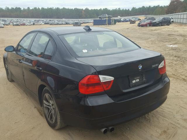 WBAVA37538NL49011 - 2008 BMW 328 I BLACK photo 3