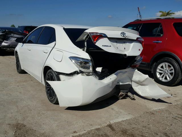 2T1BURHE6FC241237 - 2015 TOYOTA COROLLA WHITE photo 3