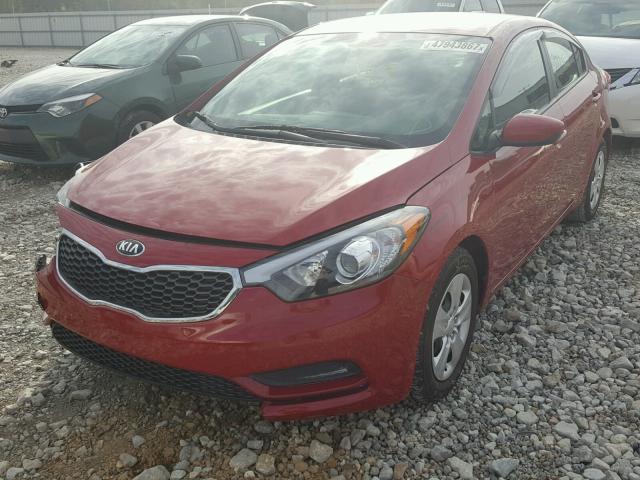 KNAFK4A66G5593968 - 2016 KIA FORTE LX RED photo 2