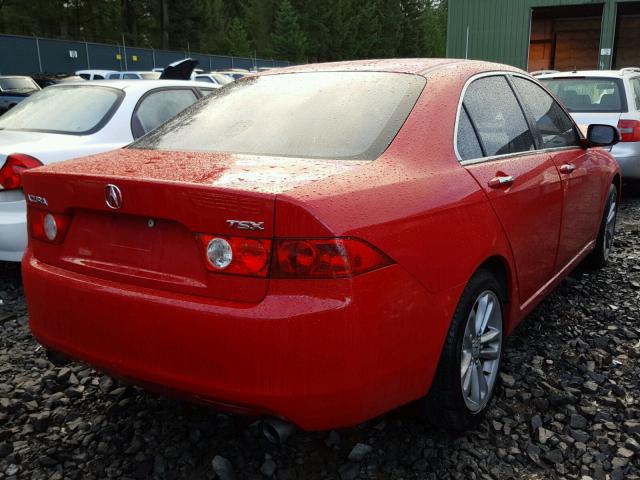 JH4CL96874C024076 - 2004 ACURA TSX RED photo 4